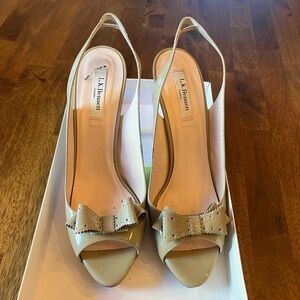 LK Bennett Nude Bow Slingback Heels